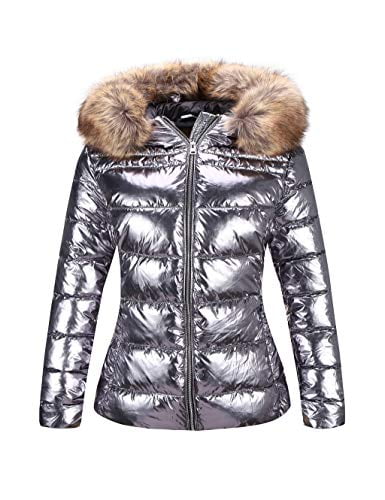 Winter Coats for Women Fashion Bubble Padded Long Coat with Detachable Faux Fur Collar Bellivera Leather Puffer Jacket 