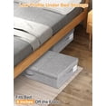 thumbnail image 2 of punemi Almacenamiento debajo de la cama con tapas, paquete de 2 contenedores de almacenamiento grandes debajo de la cama, ropa con 3 asas, caja organizadora plegable de perfil bajo apilable para manta, 2 of 5