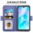 thumbnail image 2 of Cover for Huawei P30 Lite Cover, Mobile Phone Cover Compatible with Huawei P30 Lite, Mobile Phone Case Protective Cover Bag Case Fabric And Pu Leather with Credit Card Holder, Blue, 2 of 7