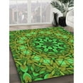 thumbnail image 2 of Ahgly Company Indoor Square Patterned Pea Green Area Rugs, 4' Square, 2 of 6
