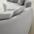 thumbnail image 3 of Weetoo Curved Sofa Modern 4 Seater Sectional Modular Couch Teddy Velvet Sofas for Apartments, No Assembly, 3 of 10
