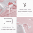 thumbnail image 6 of 2 Pieces Strawberry Duvet Cover Set Twin Size Cute Pink Strawberry Hearts Bedding Set, Lightweight & Breathable Perfect for Girls, 6 of 10