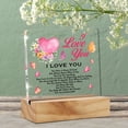 thumbnail image 5 of Romantic Acrylic Desk Sign Decoration Plaque I Love You Desk Sign Keepsake Home Bedroom Desk Decor 4x4 Inch, 5 of 6