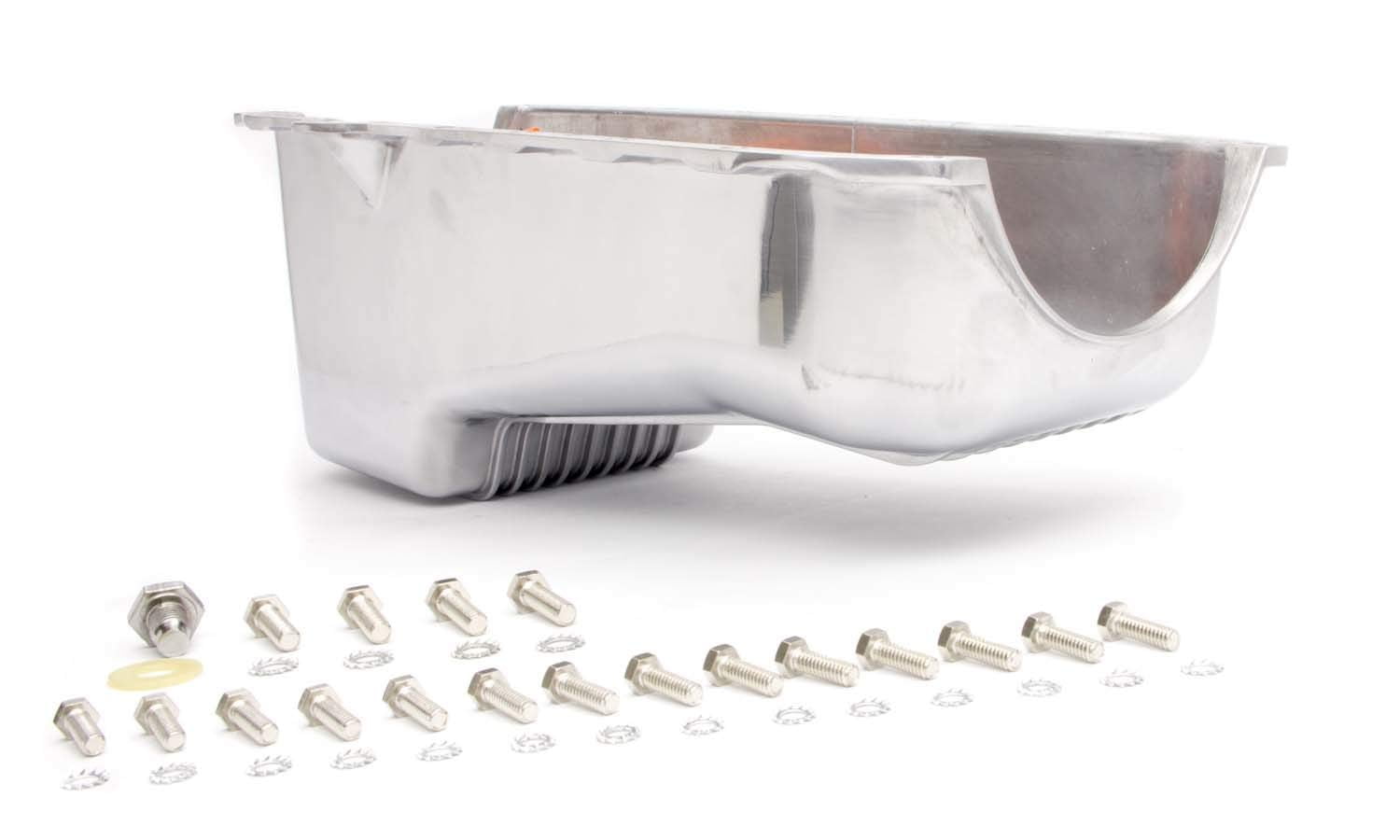 POL ALUM SBC OIL PAN 85-UP