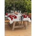 thumbnail image 4 of 52x70 Inch Outdoor Tablecloth with Umbrella Hole Zipper Rectangle White Red Baseball Rectangular Tablecloths Outside Waterproof Modern Art Funny Words Patio Table Cloth Cover for Picnic Party, 4 of 8