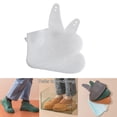 thumbnail image 3 of Almencla Couvre-Chaussures Réutilisables Imperméables Bottes Couvre-Chaussures en Silicone Unisexe Blanc m, 3 of 8