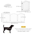 thumbnail image 3 of PawHut Foldable Freestanding Pet Gate, 3 Panels, White, 24-inch, 3 of 10