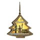 thumbnail image 2 of Fiudx Ofertas Del Día Decoraciones Navideñas Colgante De Decoración De Escena De Estrella De Cinco Puntas Brillante De Madera, 2 of 2