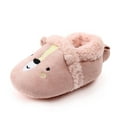 thumbnail image 4 of mgoYE Baby Slippers 6-12 Month Kids Dinosaur Bunny House Slipper Non-slip Warm Winter Soft Fuzzy Indoor Shoes|Pink 5, 4 of 7
