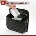 thumbnail image 5 of Unique Bargains Car Trash Can w/ Barrel Foldable Portable Front Rear Seat Trash Bin 1 Pc Black, 5 of 7
