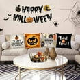 thumbnail image 5 of Halloween Decor Pillow Covers 20x20 Set of 4 Halloween Fall Black Decorative Throw Pillows Scary Pumpkin Bats Pillow Cases Home Outdoor Sofa Couch Cushion Covers for Halloween Decorations (20 by 20), 5 of 5