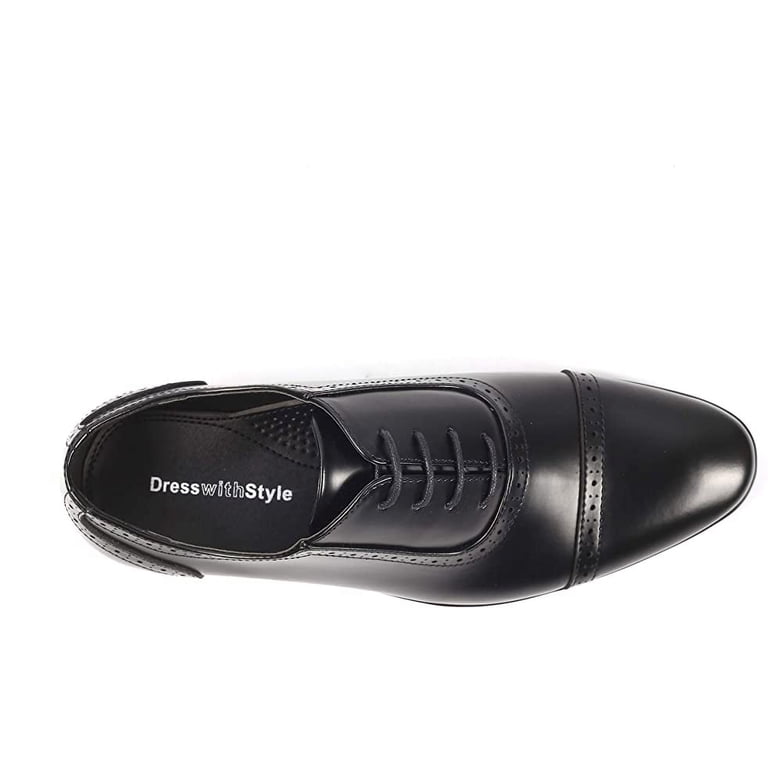 Mens Oxford Wingtip Lace Oxford Brogue Dress Shoes (12  display picture 3