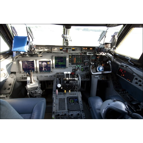 24"x36" Gallery Poster, Gulfstream II Shuttle Training Aircraft N945NA cockpit