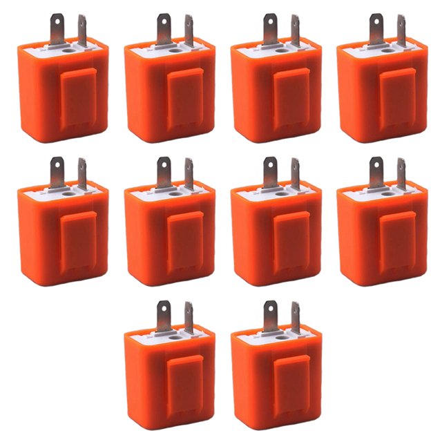 10 Piezas 12V 2Pin Frecuencia LED Intermitente Motocicleta Moto Universal Sunnimix Destellador de frecuencia ajustable