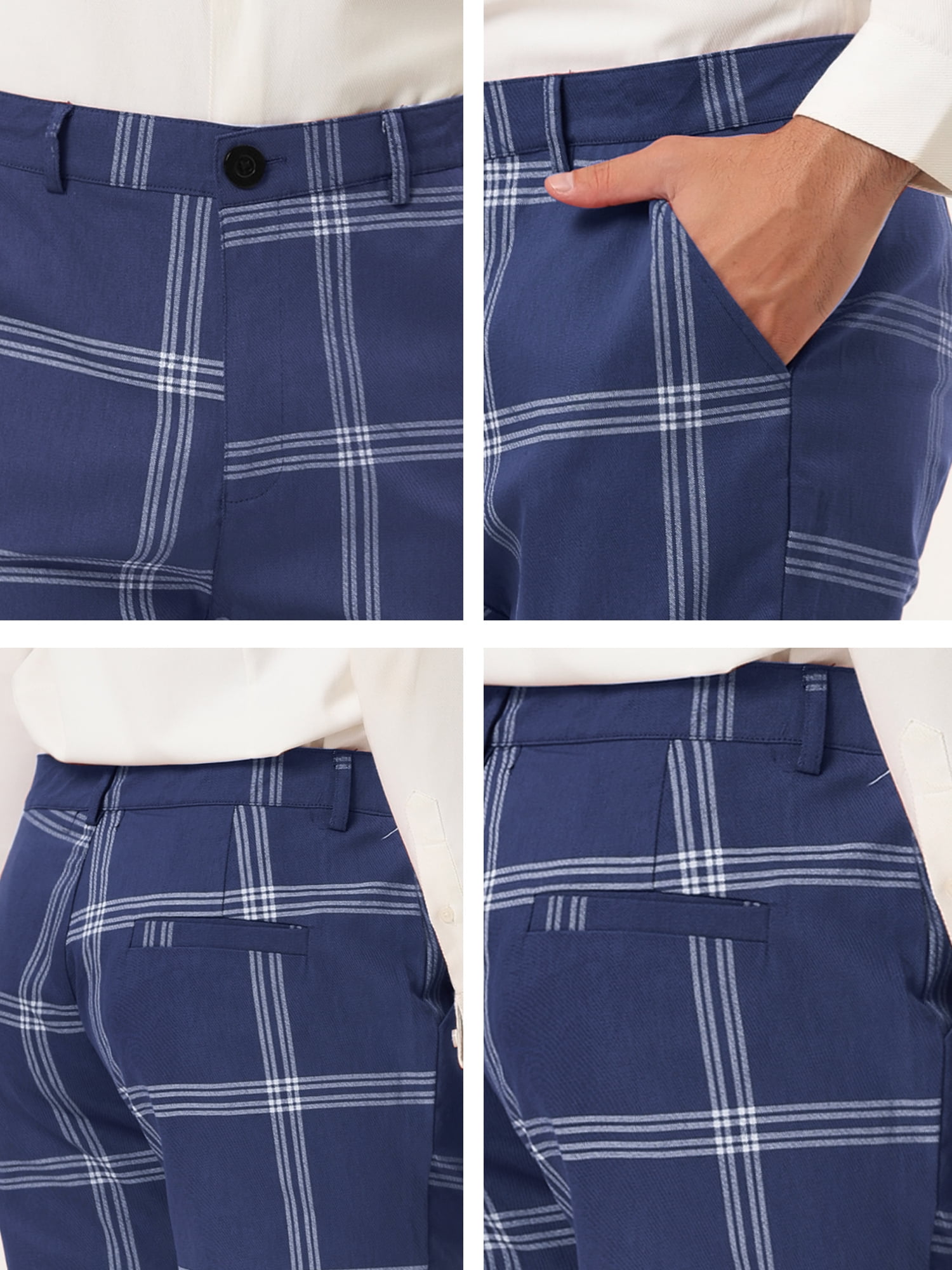 Buy Natilene Girls Black-white Checkered Trousers Pants (Set of 2) online