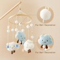 thumbnail image 5 of Campana móvil de madera para cuna de bebé, campana de cama, nubes, techo móvil para bebé, decoración de guardería (azul), 5 of 5