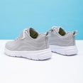 thumbnail image 4 of Kids Running Shoes Girls Solid Color Mesh Sneakers Soft Sole Orthopedic Walking Shoes Lightweight Hook and Loop Tennis Shoes Grey 1 Big Kid, 4 of 7