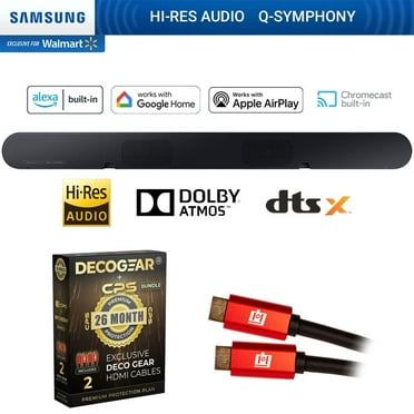 Samsung HW-S60D S-series 5.0ch. Wireless Dolby ATMOS Soundbar w/ Q-Symphony (2024) Bundle with 2 Year CPS Enhanced Protection Pack