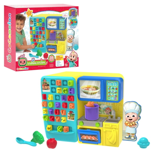 Just Play CoComelon Cuisine d'Apprentissage, 34 Pcs, Ensemble de Jeu Interactif, Apprentissage & Éducation, Jouets pour Enfants de 18 Mois