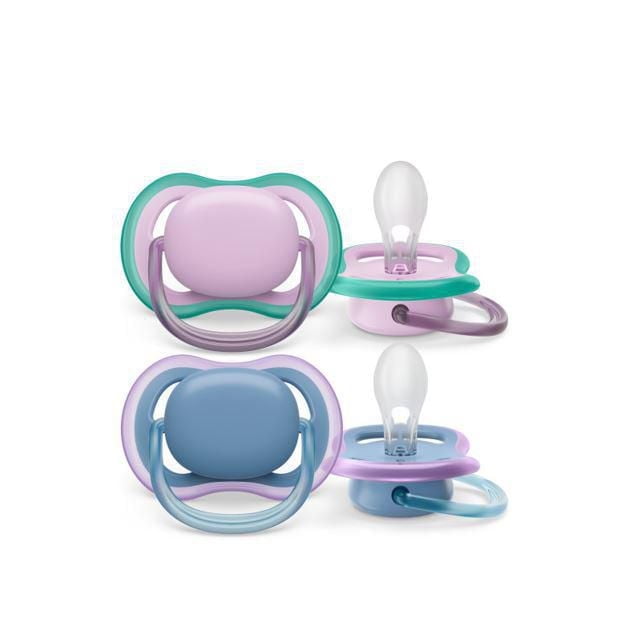 Philips Avent Ultra Air Pacifier 6-18m, blue hush / lush lilac, 2 pack, SCF085/34