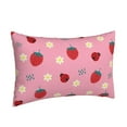 thumbnail image 2 of Binfone Strawberry And Ladybugs Standard Size Pillowcase, Long Staple Pure Cotton Envelope Closure Pillow Cover,20"X30", 2 of 9