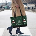 thumbnail image 4 of FORMRS Canvas Laptop Tote Bag for Women with 15.6" Computer Compartments Shoulder Handbag, Christmas Santa Hats, 4 of 7