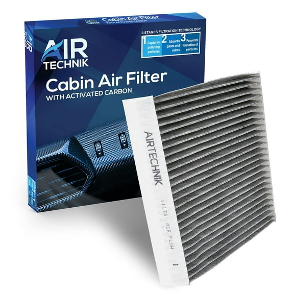AirTechnik CF11174 Cabin Air Filter w/Activated Carbon  Fits Ford Fusion 2010-2012, Lincoln MKZ 2010-2012, Mercury Milan 2010-2011 - 97113-1U000