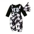 thumbnail image 4 of REgarm My First Halloween Baby Boy Outfit Long Sleeve Pumpkin Romper Suspender Overalls Pants Set with Hat Boy Fall Winter Clothes,0-3 Months, 4 of 6