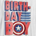 thumbnail image 2 of Boy's Marvel Birthday Boy Captain  Graphic Tee White X Small, 2 of 4