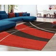thumbnail image 2 of eCarpetGallery Modern Living Room Area Rug, 7'10" x 10'2", Red, Cosi, 2 of 9
