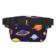 thumbnail image 3 of Zufioo Space Planet Print Square Double Layer Waist Bag, Durable & Stylish Fanny Pack with Zippered Pockets and Adjustable Strap for Outdoor & Daily, 3 of 9