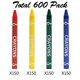 thumbnail image 3 of Crayones Madisi, paquete a granel, 600 unidades, 4 colores, 150 paquetes, 3 of 6