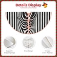 thumbnail image 3 of Daiia Optical Zebra Illusion Drawing Merry Christmas Tree Skirt , Xmas Large Lace-up Tree Skirt, Santa Snowflakes Rustic Home Decorations New Year Party Farmhouse Decor-48", 3 of 6