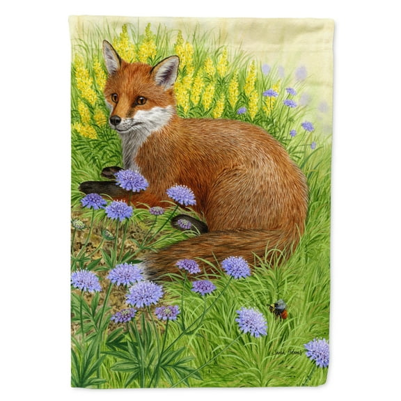 Carolines Treasures ASA2160GF Springtime Fox Flag Garden Size  Small multicolor