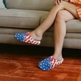 thumbnail image 2 of Chririnla Classic American Flag Family Slippers Soft Plush Fuzzy Comfy Non Slip Indoor House Shoes Warm Cozy Anti Skid Memory Foam Sole Lightweight For All, 2 of 7