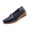 Dark Blue, variant on Leather Wedge Loafers For Women Closed Toe Slip On Comfort Casual Office Footwear