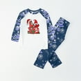 thumbnail image 2 of Odeerbi Christmas Pajamas For Family Boys Girls Parent-child Warm Set Printed Home Wear Two-piece Kid Set Blue, 2 of 9
