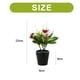 thumbnail image 2 of Flor falsa Cymbidium de tres cabezas pequeño bonsái decoración creativa decoración flor artificial simulación planta verde planta en maceta, 2 of 5