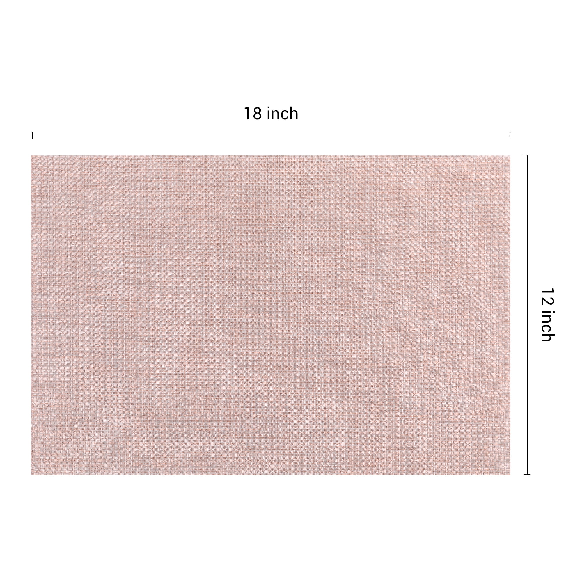 Unique Bargains Placemats Set of 6 Washable Placemats for Dining Table Decor Pink