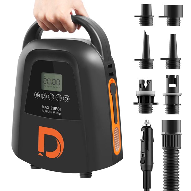 Dskeuzeew Portable Air Pump for Inflatables Paddle Boards,20PSI 9000mAh Rechargeable Paddle