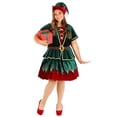 thumbnail image 2 of Women's Plus Deluxe Holiday Elf Costume, 2 of 4