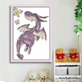 thumbnail image 2 of Full Range Of Embroidery Starter Kits Stamped Cross Stitch Kits Beginners For Diy Embroidery 11ct 3 Strands - The Purple Little Dragon 10.615.7(inch), 2 of 5