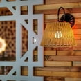 thumbnail image 6 of Large Lamp Shades Set of 2 Boho Rattan Shade Hand Woven Lampshade for Table Lamp Replacement Hand Crafted Farmhouse for Floor, Wall Sconce, 9.6 x 6.1 x 5.7Inch, 6 of 7