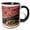 Black/White, variant on 3drose, Green River Overlook. Red Rock Canyons, Canyonlands Park, Moab, Utah., 11oz Two-tone Red Mug