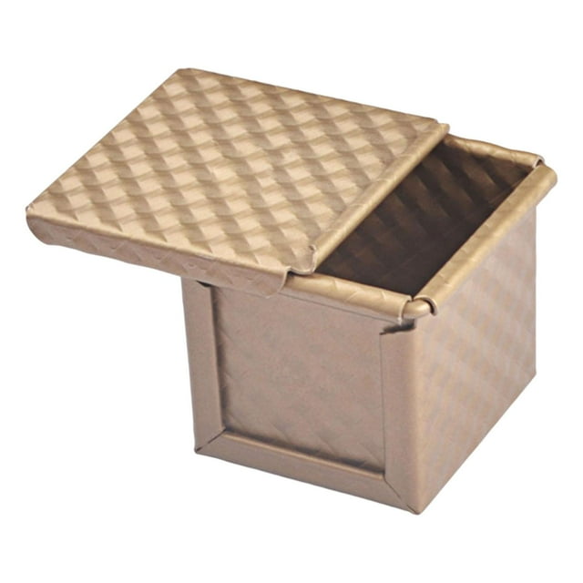 antiadherentes con tapa, caja para , para de aleación de aluminio, herramienta cuadrada para , Acanalado perfecl Molde para tostadas