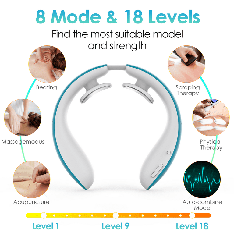 Intelligent Neck Massagers Portable Neck Massage with Heat,Vibration and  Impulse Function,Support APP and Remote Control ,Use at Home, Outdoor,  Office, Car,Ideal Gifts for Parents 