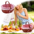 thumbnail image 2 of Fokuz Handwoven Picnic For Outdoor Dining Natural Food Storage Container With Handle, 2 of 6