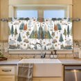thumbnail image 3 of Ryvnso Wild Trees and Car Curtains Sets Short Curtain Rod Pocket Half Window Cafe Farmhouse Tier 2 Panels 57"W x 36"L, 3 of 7