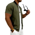 thumbnail image 4 of Dresfit Bomber Jacket Mens Loose Stand Collar Windbreaker Jackets 2026 Summer Short Sleeve Baseball Outwear Slim Fit Lightweight Coat with Pockets S, 4 of 7