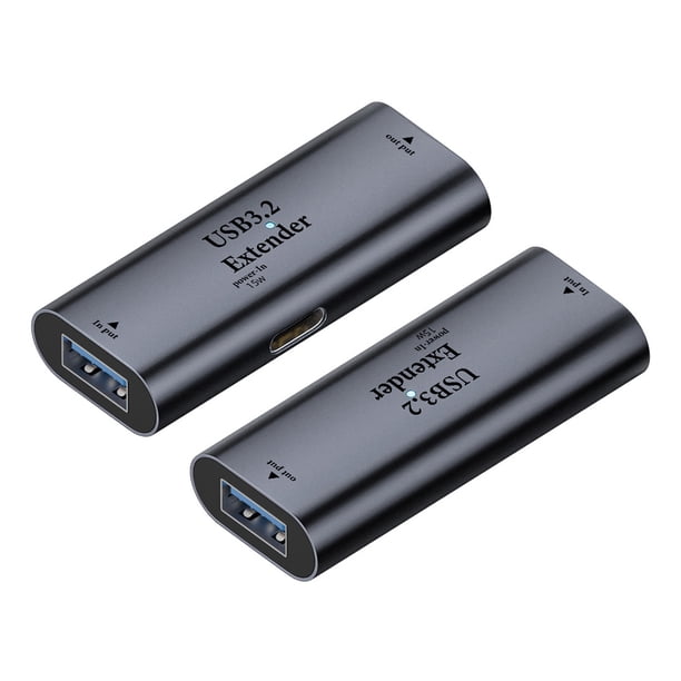 USB A a USB A USB3.2 amplificador de señal extensor 5Gbps con suministro de energía PD15W